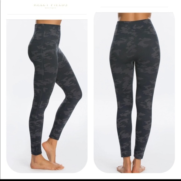 Spanx Look At Me Now Seamless Leggings Black Camo - Picture 1 of 6